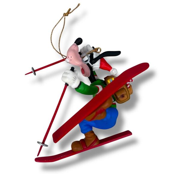 Vintage Disney Goofy Skiing Christmas Ornament Hanging Holiday Decor Collectable - Picture 1 of 7